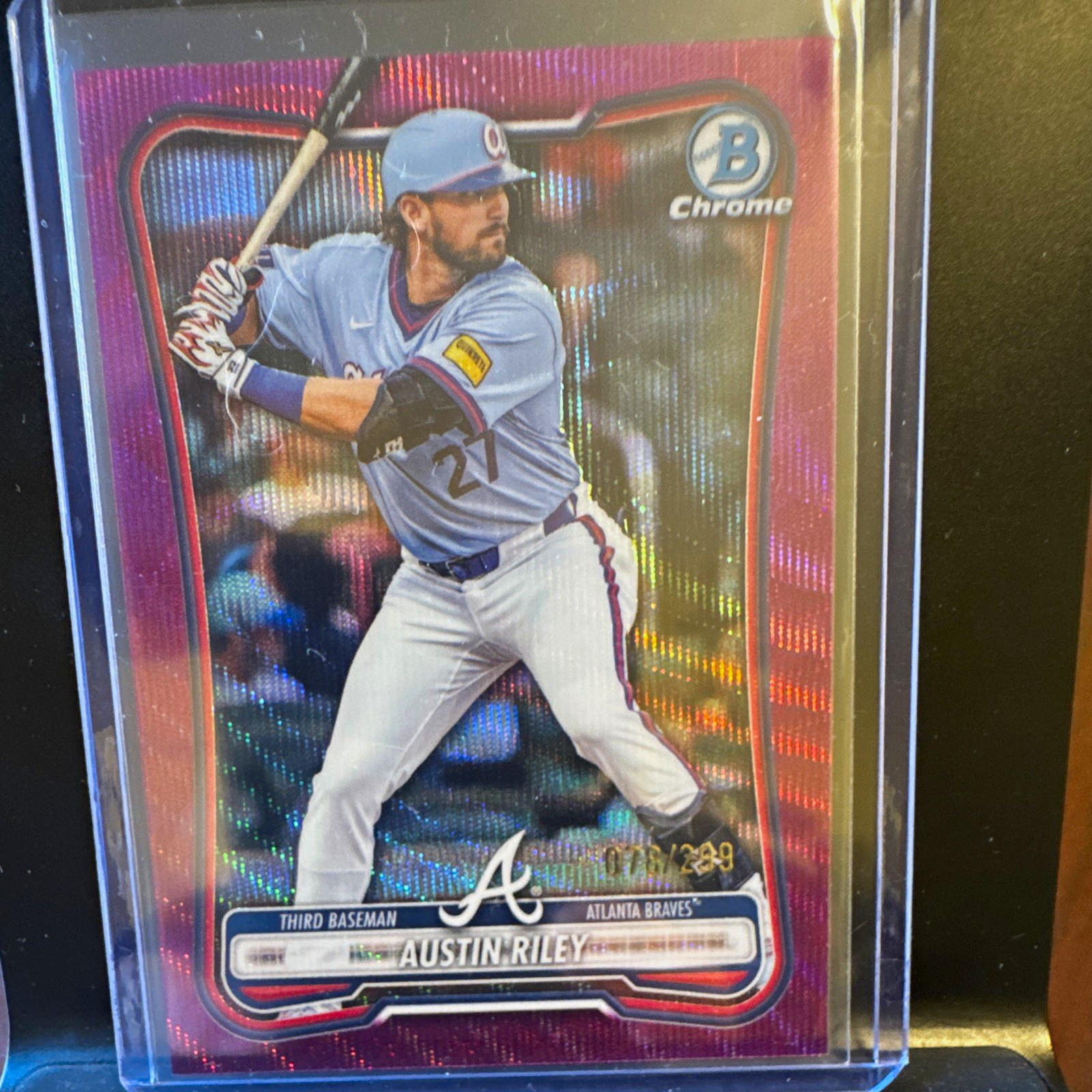 Austin Riley Purple /299 Topps 2026 Bowman Chrome Atlanta Braves