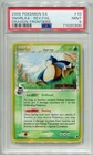 2006 POKEMON EX DRAGON FRONTIERS SNORLAX #10/101 REVERSE STAMPED HOLO PSA 9 E3