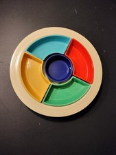 Vintage Fiesta Relish Tray 6 Colors complete Fiestaware HLC Homer Laughlin