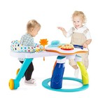 3 in 1 Baby Stationary Activity Center Walk-Around Kids Play Table Set