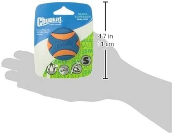 Chuckit! Ultra Squeaker Ball Natural Rubber Dog Toy Small 2 inch - 3 Pack