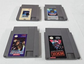 T-122 VINTAGE NINTENDO NES GAME LOT - WILLOW, RESCUE, STAR WARS ESB, ETC