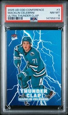 2025 Upper Deck Cdd Exclusive Fleer Ultra Thunderclap - NHL Macklin Celebrini #3