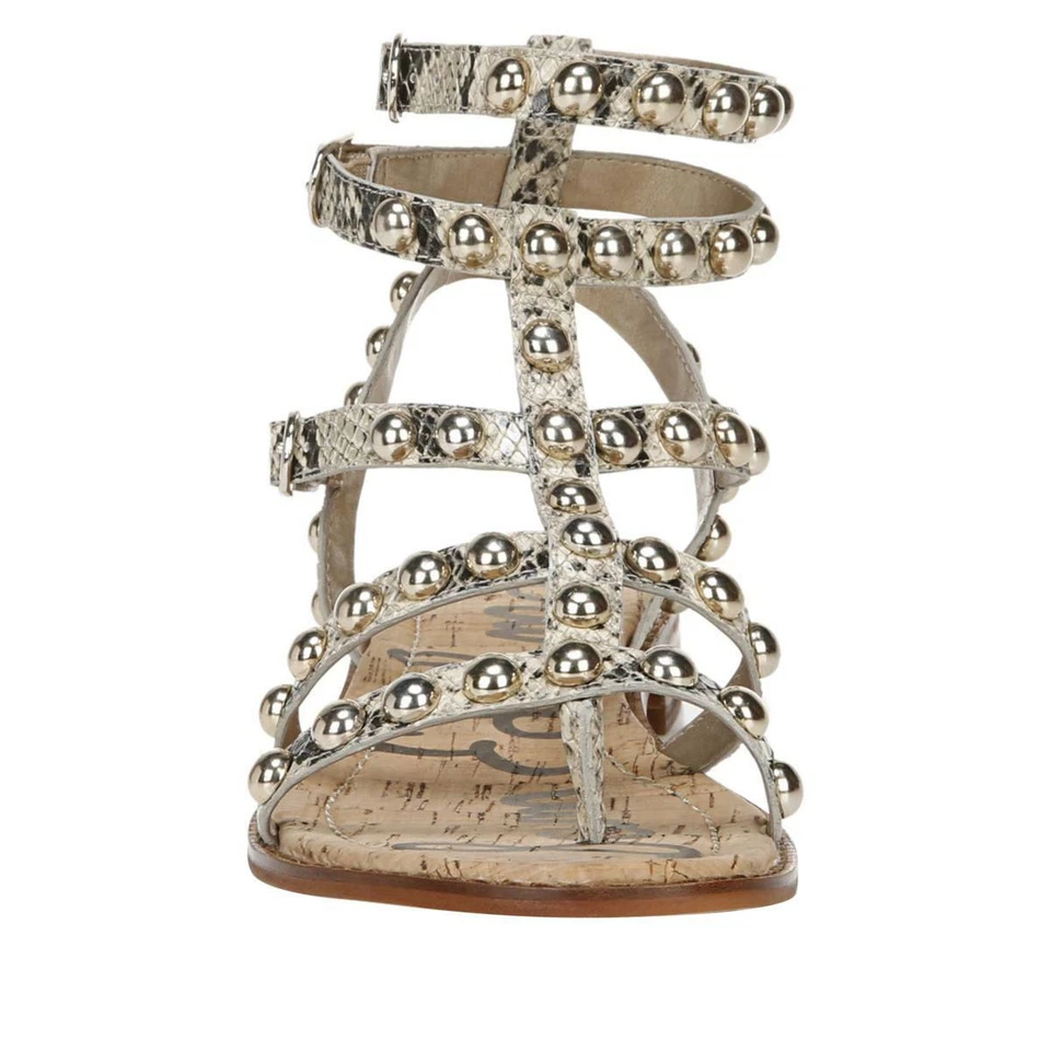 Sam Edelman 女式绑带 Eavan 皮革凉鞋黑色/裸体 6M 码 — 第 4/4 张图片