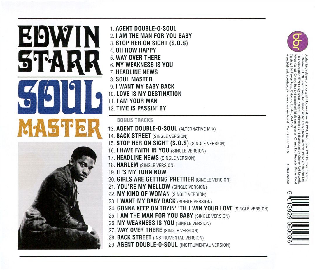 EDWIN STARR SOUL MASTER [EXPANDED EDITION] NEW CD