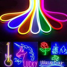 1M-5M SMD 2835 Flexible LED Strip Waterproof Sign Neon Lights Silicone Tube 12V
