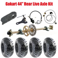 44" Rear Live Axle Wheel Hub Complete Kit For Go Kart Golf Cart ATV Buggy Quad