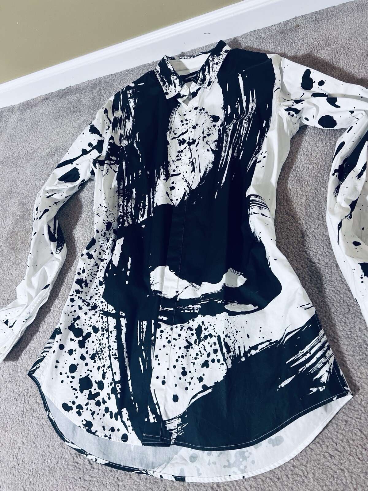 Dsquared2 Runway Super Black And White Color Splash MSRP $3800 image 3