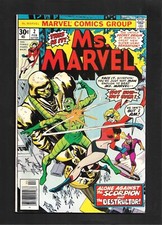 Ms. Marvel #2 (1977): Origin of Ms. Marvel (Carol Danvers)! Bronze Age! FN/VF!