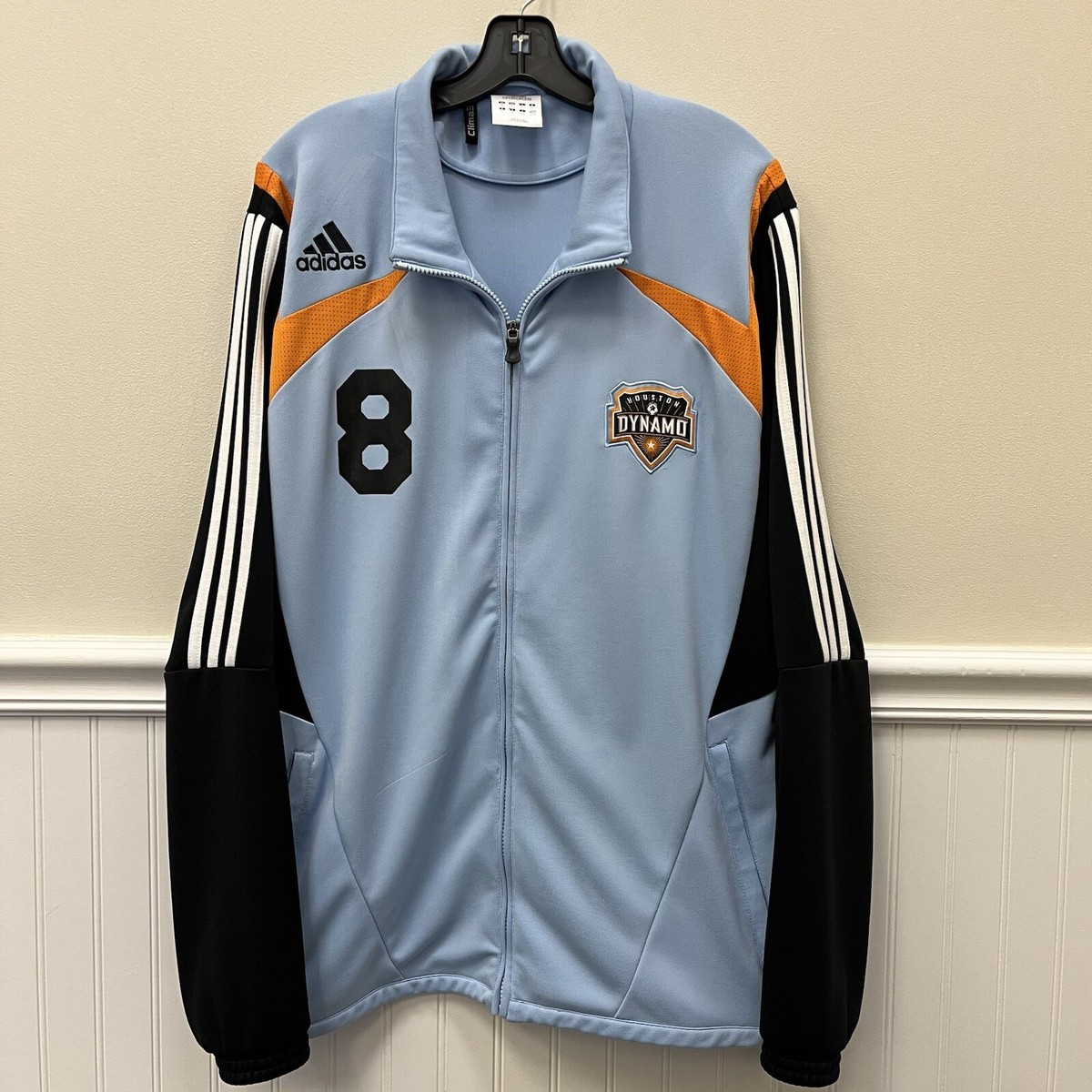 Vintage 2006 Adidas Houston Dynamo Soccer #8 Clima365 3 Stripe