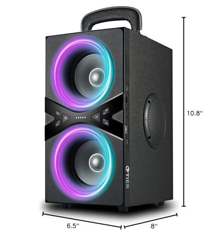 Bluetooth Speakers, Wireless TWS Portable Speaker with Lights - Picture 2 of 7