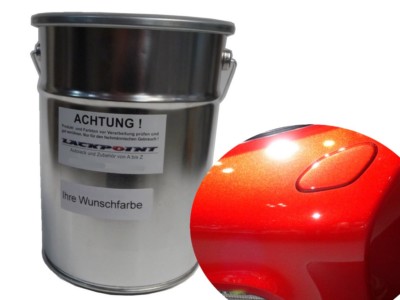 1 Liter Basislack Spritzfertig Deep Orange Metallic Autolack Tuning geeignet fü