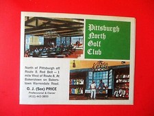 vtg - Golf Scorecard - PITTSBURG NORTH GOLF CLUB - Bakertown PA