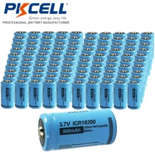 100Pcs Rechargeable ICR 18350 900mAh 3.7V Li-ion Batteries for Warforce laser