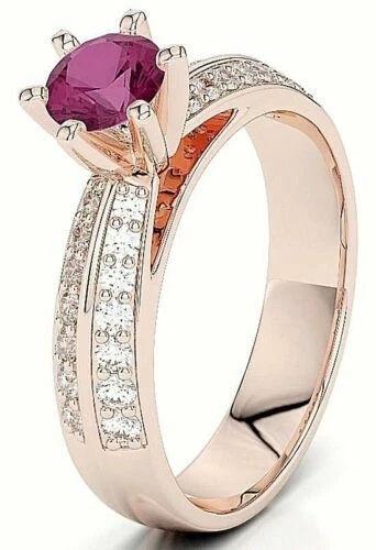 Echtschmuck-Ringe aus Edelstein Rubin für die Verlobung
