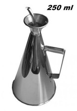 OLIERA ACETIERA DOSATORE ANTI GOCCIA IN ACCIAIO INOX 250ml PORTA OLIO E ACETO