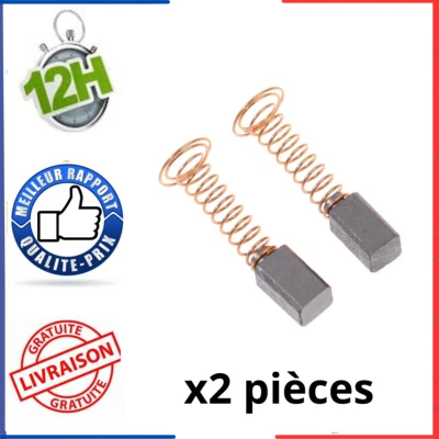 2 Charbons Balais PARKSIDE DREMEL Série 200 275 285 300 395 3000 5 x 5 x 10 mm