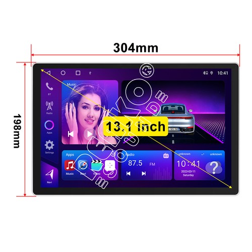 13.1''Android 13 8 CORE 4+64GB Car radio stereo 4G DSP Carplay QLED Screen 4GLte - Picture 20 of 22