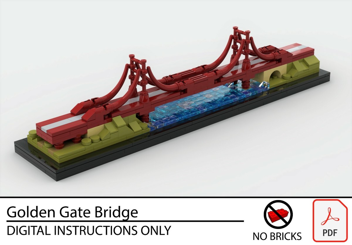 Lego Golden Gate Bridge Custom MOC PDF Instructions Only NO