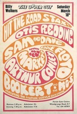 OTIS REDDING / SAM & DAVE Rare Concert Poster - STAX UK Tour 1967 12"x8" reprint