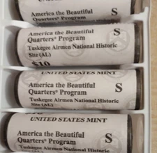 2021 "S" Tuskegee Airmen Uncirculated Roll 40 Quarters original MINT roll