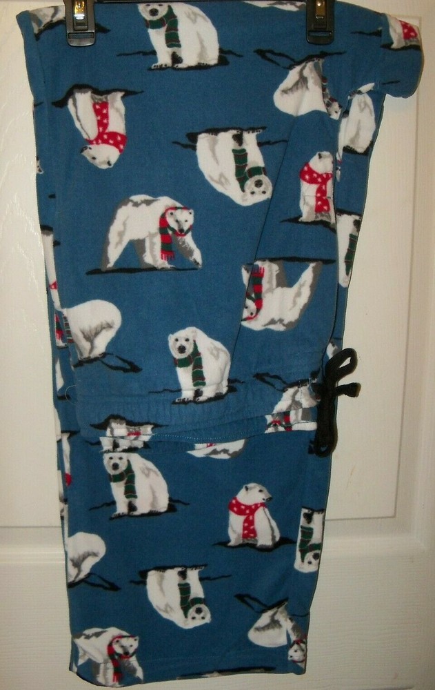 Croft & Barrow Polar Bear Blue Sleep Lounge Pajama PJ Pants Mens XL NWT