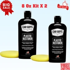 CAR GUYS Plastic Restorer | Bring Plastic, Rubber, and Vinyl Back to Life! 8 Oz