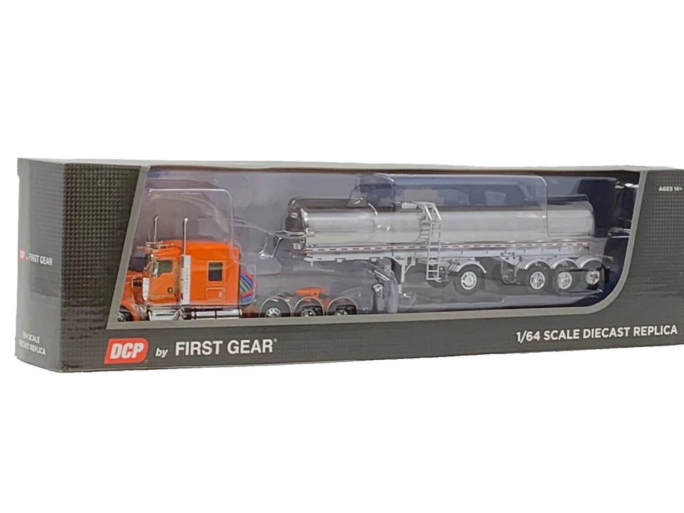 1/64 DCP KENWORTH W900L W/ 72" AEROCAB & WALKER QUAD AXLE MILK TANKER - Image 4 of 4