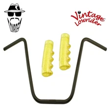 Original Lowrider 16" 22.2 D Handlebar Black 120mm Grips Sparkle/Yellow