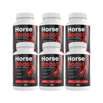 Horse Boost Mens Health Support Dietary Supplement 30 Capsules (Bundle of 6)