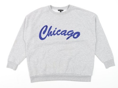 Peacocks Herren grau Chicago Grafik Sweatshirt Small