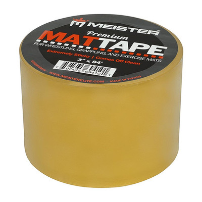 Meister Premium Mat Tape for Wrestling, Grappling and Exercise Mats - Clear - 3''