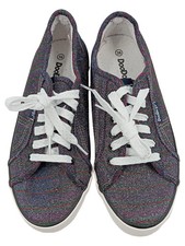 DOODOGS Damen Schnürschuhe Gr. 39 Mehrfarbig Glitzer Casual Modisch