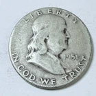 1951-S Franklin Half Dollar 90% Silver Circulated Coin #7291