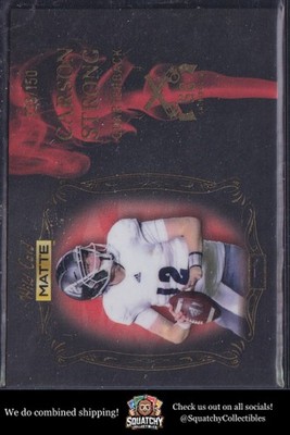 2022 Wild Card Matte #SG-10 Carson Strong Smoking Guns Black/Red #/150
