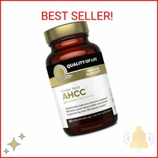 Quality of Life Premium Kinoko Gold AHCC Supplement, 500 mg per Capsule, Support