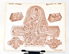 Vintage Craftaid No. 2106 Coin Purse Template, Craftool Co. 1954 NOS