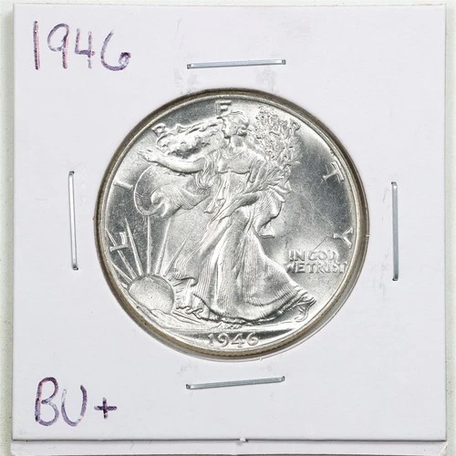 1946 50C Walking Liberty Half Dollar in BU+ Condition #6449