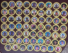 1989 Cadaco MLB All Star Baseball Discs Complete Set Of 62 Discs Ruth, Ryan Etc