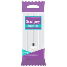 Sculpey III: Polymer Clay: White - 1 lb Pack - Oven Bake Clay, Non-Toxic, Scu...
