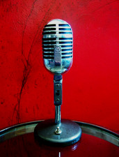 Vintage 1940's Electro Voice 726 dynamic cardioid microphone w Turner stand  5