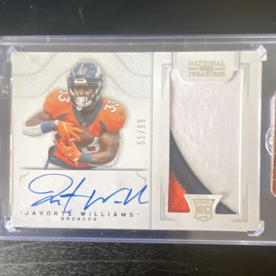 2021 Panini National Treasures Javonte Williams Rookie Auto /99 Broncos