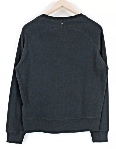 DIESEL F-Gertrude Women's Pullover Sweatshirt M Black Stretch Cotton Logo Top - Picture 2 of 8