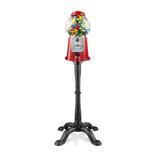 15" Gumball Machine with Stand and Coin Bank - Red, Bubble Gum Candy Dispenser
