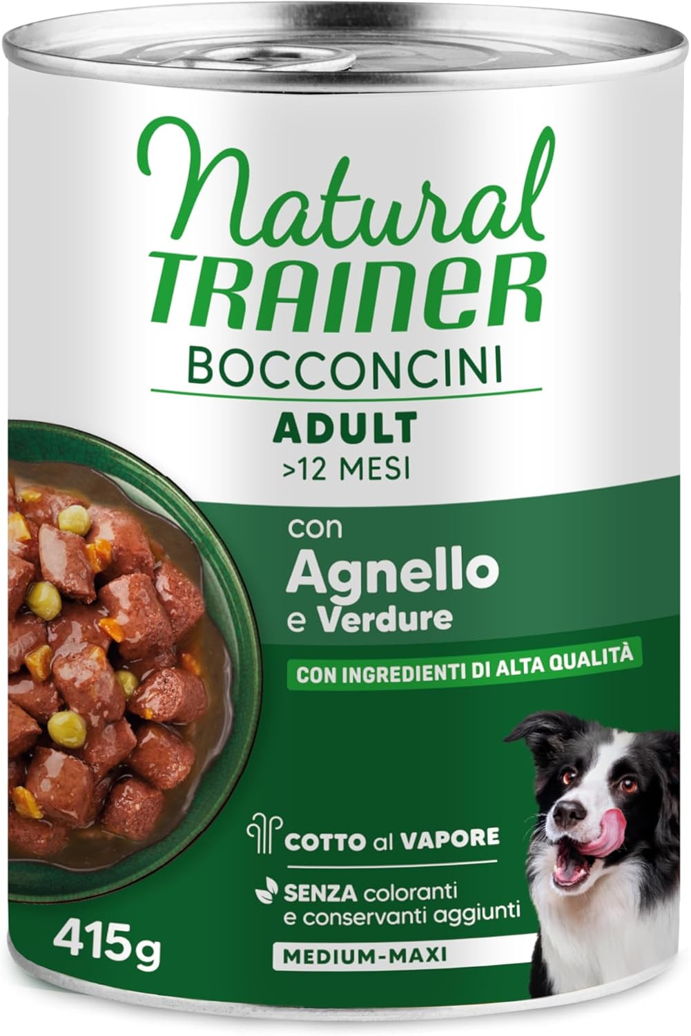 Natural  Bocconcini per Cane Medium & Maxi Con Agnello - 12 X 415G