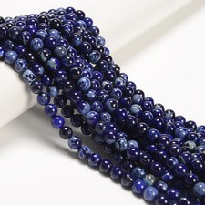 Dark Blue Sea Sediment Jasper Smooth Round Beads 4mm 6mm 8mm 10mm 12mm 15.5"Strd