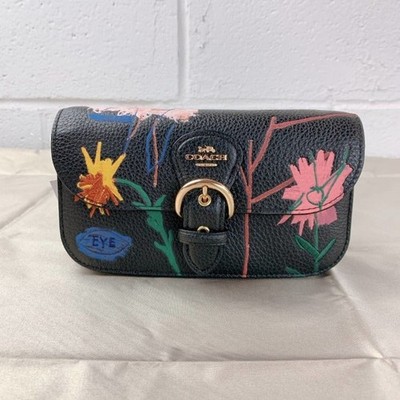 Coach C5586 X Jean-Michel Basquiat Kleo Crossbody Leather Black Multi