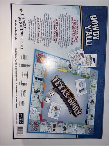 Texas-Opoly - A Fun Game Celebrating the Lone Star State! New & Sealed! - Picture 3 of 4