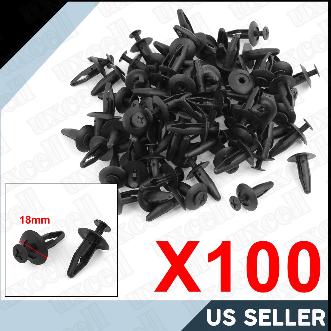 Rivetti Push-in In Nylon Goobetter, Diametro 2-6mm, Per Fissaggi E Clip Bordo Auto (Nero)