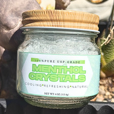 Menthol Crystals 100 Pure 4oz   Mentha Arvensis Highly Purified Grade